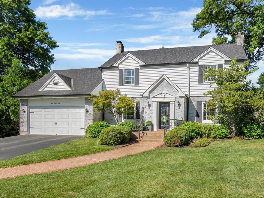 Conveniently located & nestled away on a private cul-de-sac off Lay, this charming & stylish Ladue home has everything you are looking for. The dining room is light, large & has a beautiful gas fireplace. The living room has built-in bookcases & opens to the main floor family room w/a 2nd fireplace & access to the lovely patio. The updated kitchen features an adorable butlers pantry ideal for entertaining, double ovens, beveled subway tile, built-in refrigerator, gorgeous honed granite & marble countertops & adjoins the bright sunroom that leads to the stunning pool. In addition, the main flr has wood floors (some herringbone), 2 powder rooms & main floor laundry. Upstairs you will find the master bedroom & master bath w/ separate vanities, & walk-in closet. There are 3 additional bedrooms w/2 full baths. The LL has a nice space for kids to enjoy separate from parents! The attractive backyard is a secret w/ the large lot that offers seclusion while you admire the nice landscape & pool! Additional Rooms: Sun Room
