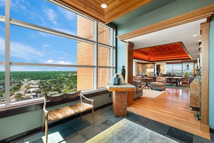 1st time available! A Bernoudy inspired Penthouse w/ lofty 15th floor views, designed by renowned Christner Architects & crafted by reputable Higginbotham Brothers. This warm & cozy penthouse is artfully appointed, meticulously maintained & offers a functional floor plan for everyday living & entertaining w/ soaring west/north views & a covered west-facing terrace. Lovely foyer meets LR & DR space w/ a wet bar for easy entertaining. Cook in serenity w/ lofty views in kitchen & separate breakfast room open to FR. A master suite w/ walk in closets, shelf to ceiling views, and a bathroom fit for a King & Queen. An addt'l suite, office made for 2 & a fitness & laundry room complete the space. Designed with a focus on fine art lighting throughout & light filled wood coffered tray ceilings crafted of straight grain wood. Cherry doors, millwork & 5" white oak floors. Electronic blinds, loads of storage, alarm, storage & 3 parking spots on level G2, #256, 257 & 258. This one is special! Location: City, Corner Location, End Unit, Upper Level