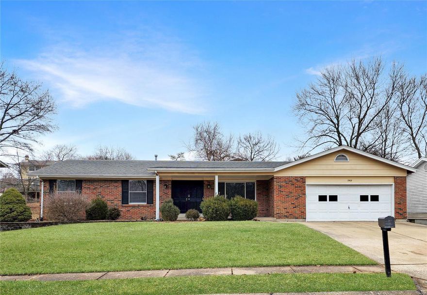 MOVE IN READY, over 1,500 sq ft, Brick front, Ranch Home with 2 separate living spaces, is ready for you! Some newer windows, newer carpet, hot water heater, fixtures, fresh paint, and more! Updated kitchen includes beautiful flooring, stainless and black appliances (including 2 yr young refrigerator), dishwasher and microwave. Family room is so cozy with a brick wood burning fireplace flanked by built-in shelving and 4" cove molding. Separate living room and dining room are bright and spacious with oversized windows and more cove molding throughout. Master bedroom provides double closets and full bath with shower. Hall bath has shower with full tub! Partially finished lower level is clean, bright, and DRY with a finished bonus room/office/etc, laundry area, open rec room, and plenty of room for storage. Home offers lots of closet space, 2 car garage, large, flat and fenced yard, and exceptional location close to schools, shops and highways!