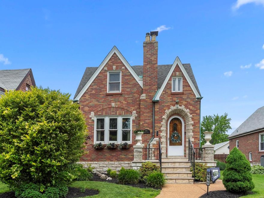 So much to love about 6551 Pernod! Walkable to Lindenwood Park and great restaurants, this home has terrific curb appeal PLUS an updated kitchen with solid surface countertops, tile backsplash and stainless appliances.  Adjacent is a sweet sunroom that spans the back of the house. Hardwood flooring, charming stained-glass windows and a terrific 'retro' bath all add special detail to the great living spaces and 2 bedrooms on the first floor. The large, second floor primary bedroom is unique and includes a window seat plus built-ins and a large closet bordered by ‘bonus space’ - think home office or great spot for your Peloton! An updated bath with dual sinks and a 4th bedroom complete the 2nd floor. Add to this a great yard with a lovely stone patio that is private, shaded plus
 a 2-car garage and this home is pretty much the 'total package'!  Don't miss it! Additional Rooms: Sun Room