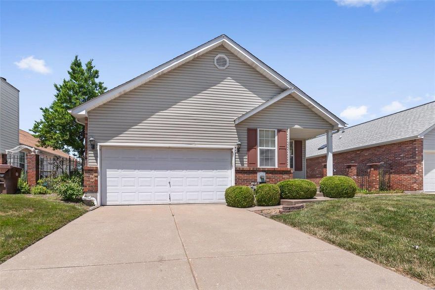 Luxurious maintenance free living awaits you in the much sought after community of Ville Du Pre. Nestled on a quiet tree-line street in the heart of St. Charles County, this detached Villa is merely minutes away from shops, restaurants, entertainment venues, & major health care facilities. It's the perfect 2 bed/2 full bath Ranch that boasts just over 1,500sqft of manageable living space w/ its main floor laundry, open floor plan, & an abundance of windows for natural lighting. The home has just been through a fantastic renovation giving it life for its new owner to enjoy. Updated highlights include gorgeous vinyl flooring, new carpet, hardware, light fixtures, & fresh paint. There is a family room, a bonus sleeping area (aka-unofficial bedroom) w/ a framed out en suite bathroom, plus tons of storage all in the partially finished lower level. Be at ease knowing the low $65 HOA fee takes care of all your lawn woes. All this & an oversized 2 car garage make this Villa a can't miss!