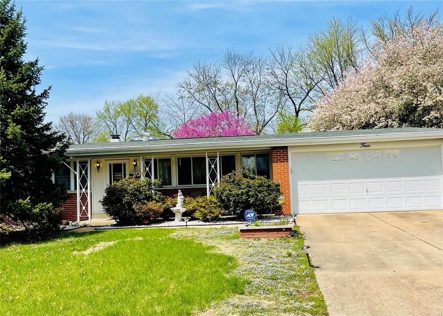 Welcome Home!! Check out this amazing Ranch Home, with 3 bedrooms/2bathrooms on a large level lot in a cul-de-sac located in the heart of Florissant. This spacious home has been well maintained and is move in ready.  Walk into the foyer that leads to a large living room and dining room combination, separate dining off of the kitchen.  Large eat in kitchen with a range oven gas, the refrigerator to stay. Additional gathering space in the family room with a ventless fireplace, the family room leads out to the patio, with an additional covered patio. The master has hardwood flooring and an updated master bath. Lower level has been finished with a large entertaining room with a bar. Showings will begin on April 23, 2022, please don’t miss out on this opportunity to make this home your Safe Haven!