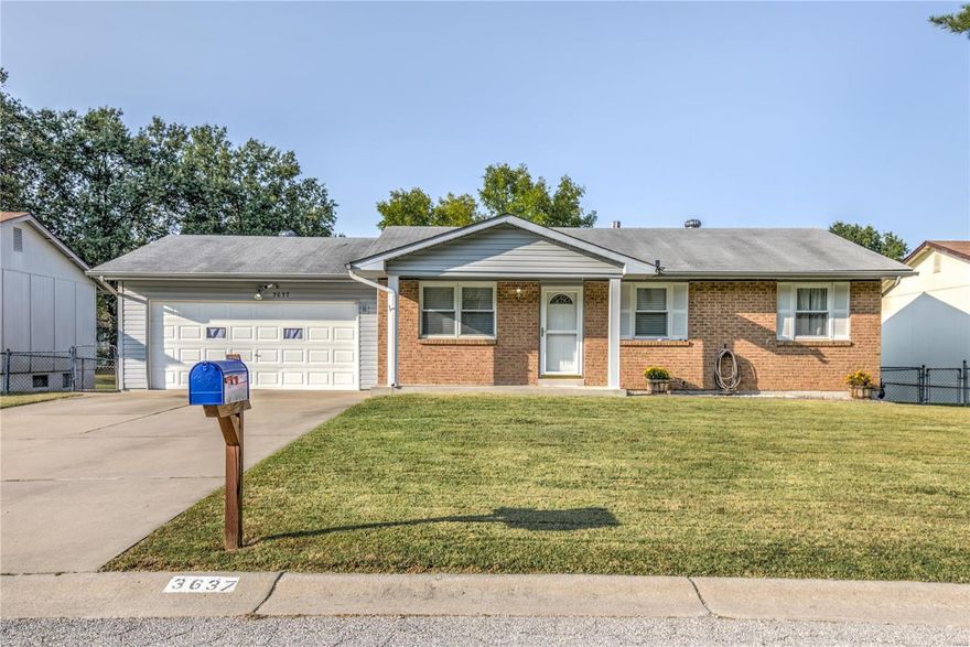 Welcome Home! You’ll love this inviting and well maintained 3 Bed/2.5 bath Ranch on large level lot in lovely Cinnamon Hills Subdivision. Beautiful and freshly painted main level with gorgeous bamboo hardwood flooring (2018). The eat in kitchen is modern and updated with beautiful countertops, custom cabinets, back splash and pendant lighting. All 3 bedrooms have new carpet and the main floor bathrooms have been updated (2014). Your kitchen view is spectacular from the sliding glass doors to the spacious patio.  The large level fenced yard includes a newer shed for extra storage. Enjoy gathering with friends or family in the lower level, complete with a laundry area, full bath and bonus room that can be used for an office or extra bedroom. The garage is oversized with extra wide driveway. Lots of updates throughout and pre-wired for HS Internet w/ Cat 5e Cabling - perfect for home office!  Located in the sought-after Francis Howell Schools, you won’t find a better home on the block!