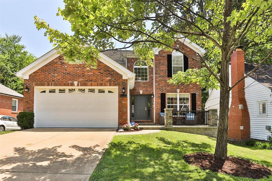 Love the thought of living in the Rock Hill/Brentwood area, but not so in love w/ the idea of buying an old home? Then get excited for this 21-yr young 2-story w/ 4 bedrooms, 2 full & 2 half baths that is super close to Tilles Park & brimming w/ all sorts of goodies. Amazing curb appeal begins w/ a brick front elevation, a lovely paver stone front patio ('20) & a new front door ('21). Around back, check out the huge, level, fully fenced backyard & the 21' long composite deck ('17) w/ under-decking to keep you dry on the patio below ('21)! Stepping inside, hardwood floors flow thru the 2-story foyer, kitchen/breakfast room & family room. The kitchen features crisp white 42" cabinetry w/ new quartz tops & a subway tile backsplash. The primary suite is vaulted & boasts a huge W/I closet w/ custom organizers & a wonderful bathroom w/ a jetted tub/shower & 2 bowls. Updated lighting, ceiling fans galore, vinyl siding, a main floor laundry & a W/O finished LL w/ a large rec room & 1/2 bath!