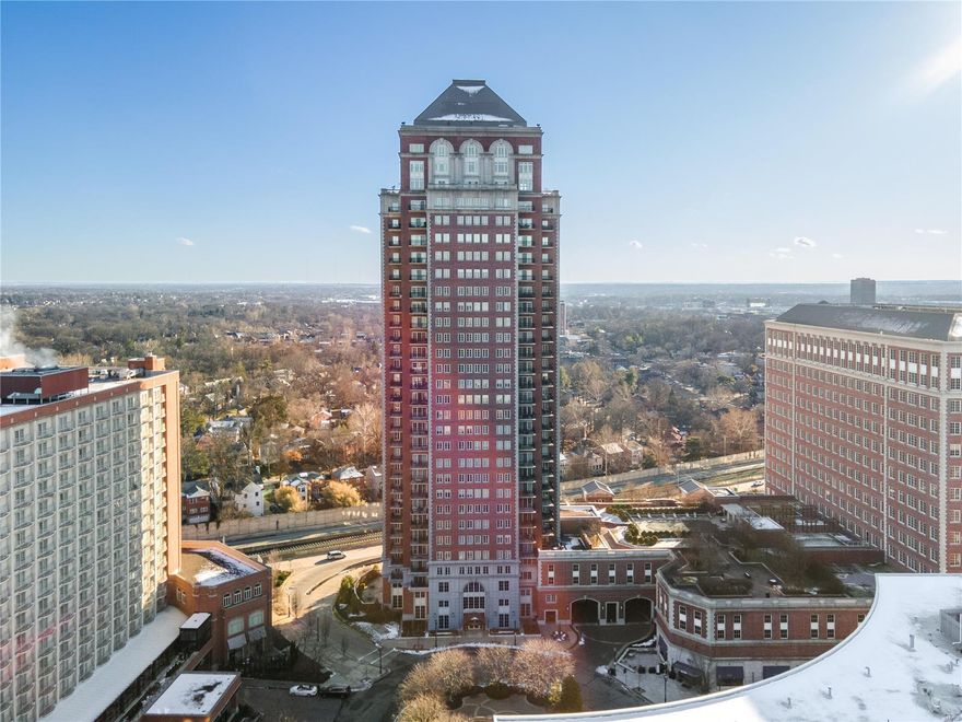 Experience luxury living at the prestigious Plaza in Clayton! Offering north and east exposures with spectacular views from all rooms as well as the two balconies, this spacious 3 bedroom, 3.5 bath, 3,634 sqft light and bright condo is a must see! Freshly painted, neutral decor, formal entry w/marble floors, large living room & dining room open to family room off kitchen with top of the line appliances including SubZero refrigerator, Thermador double ovens & gas range, Bosch dishwasher, butler's pantry w/custom cabinetry & refrigerator. Divided floor plan with spacious primary bedroom suite with sitting room, walk-in closet, spa-like bath with double vanities, tub, and private commode/shower area. There are 2 additional bedrooms. one currently used as office, privately located at the other end of the residence near the laundry room. This building offers 24 hour concierge service, valet parking, pool, exercise rm, party rm, additional storage, 2 assigned parking spaces in secure garage. Location: Corner Location