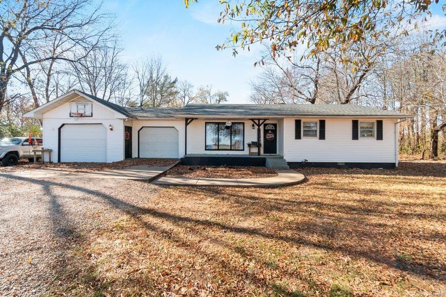 This is your slice of country heaven! Located just outside of Advance, but with country views. This spacious home will give your family plenty of room to enjoy! Inside the extra large kitchen and family room are perfect for entertaining! The wood burning fireplace and floor to ceiling windows create the ideal space to get cozy this winter! 
The master bedroom has tons of floor space and natural light. And the adorable custom headboard can stay!! 
Outside will make any child happy to call this their home! From a pond to fish in, a fun treehouse and extra woods to explore, they won’t want to come inside!