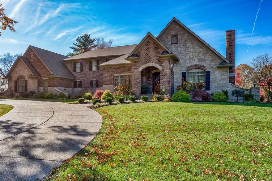 First time on the market in a classic Frontenac neighborhood, this newer all brick 1.5 story features old world craftsmanship and finishes with a modern floor-plan. Imagine welcoming your guests into the spacious entertaining areas trimmed with extensive molding, and later, enjoying family time in the functional and well-planned spaces. Impressive gourmet kitchen with Viking appliances will please every type of chef. Large marble island is perfect for a huge crowd or a romantic dinner for two. Fantastic butler’s pantry as well as ample walk-in pantry and convenient office off back hall. Very open plan with large hearth room walks out to lovely patio and new pool surrounded by evergreens! Simply gorgeous. The elegant Master Suite is stunning with large marble shower and has heated floors and whirlpool tub. Custom closets throughout. The luxury continues on the second level with three bedroom suites, large loft and separate game area. Alarm, central vac, sprinklers, batting cage. Additional Rooms: Mud Room