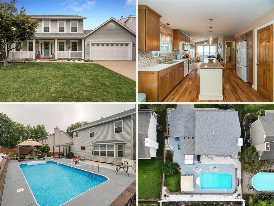 This original owner home could possibly be the most updated and meticulously cared for home on the market for this price point right now! This is an entertainers dream home! Fantastic open Floor plan & huge outdoor party space with an in-ground pool! Upon entry you are greeted with gorgeous 3/4” Hardwoods throughout the main floor and lead into a beautiful recently remodeled brand new kitchen that offers a Huge center island, custom cabinetry with crown molding, solid surface counters new lighting & so much more! Tons of recent updates in the last few years including New Roof, New siding, most all new windows, new garage door, replaced front & back doors & the HVAC is only 8 years old. This 2 story home offers 4 bedrooms, 3 full baths and a powder room on the main with over 3000 sq. ft. of living space including the full finished lower level. The lower level has a rec/family area, full bath & excellent added bedroom space. Don’t miss out on this one! Showings start Saturday the 19th.