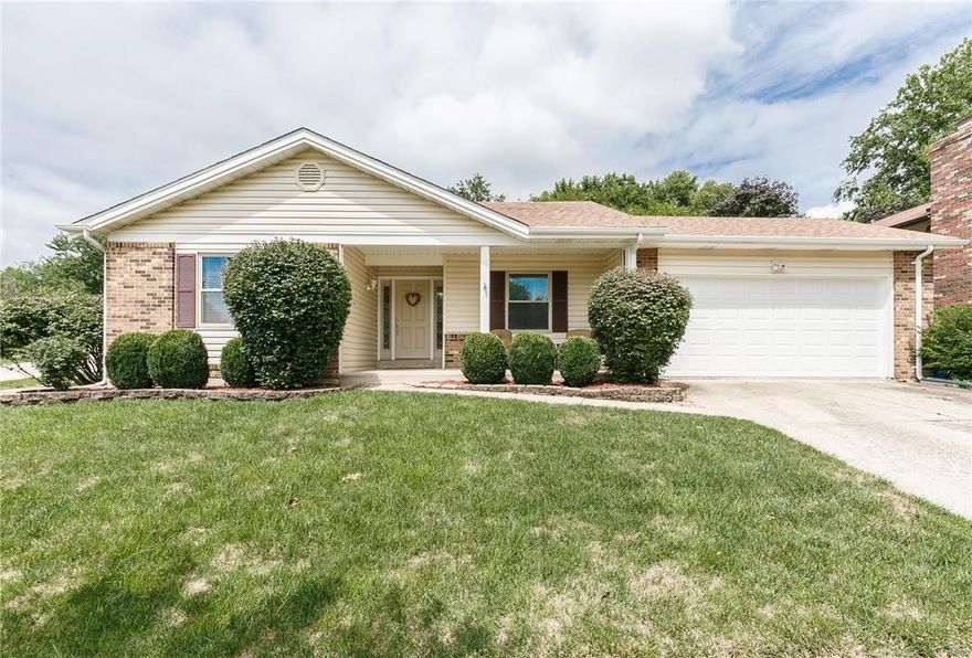 What a spectacular spacious ranch! You will be hooked as soon as you pull up.The curb appeal will draw you in...this is the one you have been waiting for!  It has 2200 sq. ft. of updated and upgraded space on both levels. The 2015 Updated kitchen has dark maple cabinets with granite counter tops and a beautiful back splash. Trending pendant lights illuminate the breakfast bar. The large Family Room is bright with a deck off of it and 2 sets of large built in shelves surrounding the see-thru fireplace. This room is inviting, warm and cozy! The dining room is spacious with a large window for entertaining. The Lower Level boosts a media room/recreation room, an office and a playroom. The finish on the lower level is top quality. The Lower level area also has lots of storage available and a nice set of cabinets in the media room. Six Panel doors throughout and both bathrooms have been updated. You are close to the 2,000 acres Creve Coeur Park and Lake and the Maryland Heights Rec/Plex.