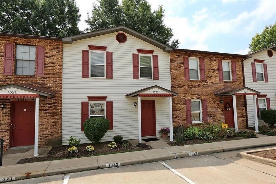 LOCATION! LOCATION! LOCATION! Looking for move-in ready townhome in O'Fallon? This is it! Step in to this cozy 2 bed, 1 1/2 bath condo that has so much to offer including new carpet and fresh paint in 2016. The main floor living space offers a desirable open flow enhanced by plenty of natural sunlight.  The upper level boasts 2 spacious bedrooms and 1 full bath. Enjoy the park-like setting in the backyard, perfect for entertaining family and friends. Let's not forget about the full-size laundry room on the main level and the 2 reserved parking spots. What are you waiting for? Come see it and make it yours!  Close to shopping, dining and schools. Ready for a new owner! 13 month HWA Home warranty included for piece of mind. Location: Interior Unit
