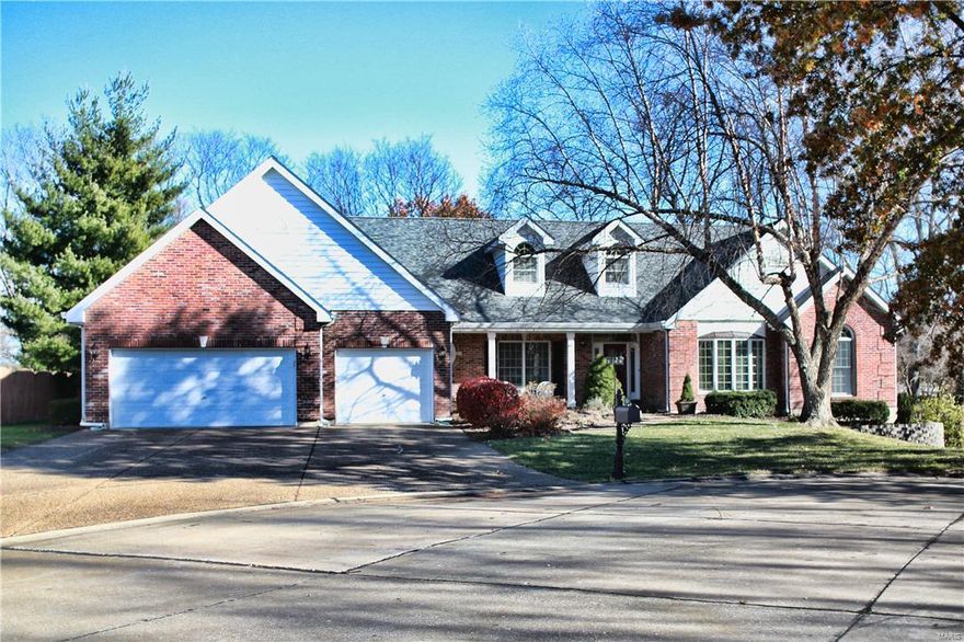 Your family will love this outstanding brick/stone front ranch home in sought-after Bluff Meadows Subdivision. This 3 bedroom, 3 full bath home could easily be converted to 5 bedrooms (3 up/2 down). Features: open floor plan, beautiful hardwoods, vaulted ceilings in great room and master bedroom, separate formal dining, large kitchen with custom cabinets, newer appliances, solid surface counter tops and center island, central vac system, newer roof, furnace and ac, newer insulated vinyl siding, fresh neutral colors throughout and much more. The breakfast room opens up to the sun room and features French doors leading to the private side patio and garden. Finished LL is wired for surround sound, has a wet bar and fireplace, a full bath, two walkouts with French doors leading to rear patio and a wooded view, plus lots of storage and workshop areas. There is also an oversized 3 car garage and main level laundry. Additional Rooms: Sun Room COOL: 14 SEER+