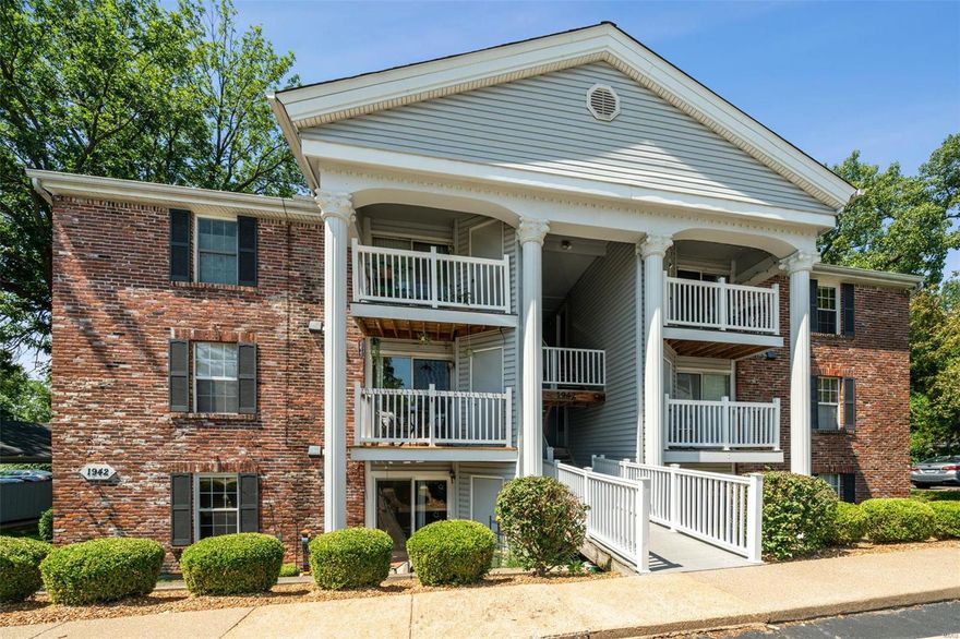 This could be  your next home! 2 Bedroom 2 Full Bath ground level unit offers your buyer an updated, beautiful, freshly painted interior. Newer electric oven & refrigerator( July 2023) in Kitchen which also has ceramic tile floors, backsplash, built-in microwave.  Recently installed carpeting in LR &  and Bedrms( July 2023).One bathroom has a shower only & other bathroom has a tub/shower. Stackable washer /dryer (July 2023) combo included. Sliding door in LR was recently replaced. Patio looks out to green space & trees, not other units or parking lot. A covered parking spot is included. Just steps away out the front of buildiing is the complex pool.There is only one step down to this building if you enter from the parking lot on east side of the building & follow the sidewalk to the back entrance.Located near Creve Coeur Park, Westport Plaza & all the amenities Maryland Heights offers its residents:Community Center, Aquaport, Parks & walking paths. Visit Soon! Location: Ground Level