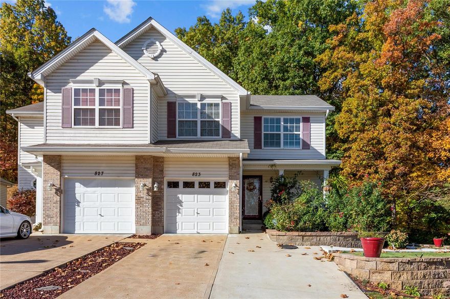 Fall in LOVE with this amazing MOVE IN ready 2 bed, 2.5 bath, open floor plan Villa in Fenton.
Many updates & improvements make this home a MUST see! NO Monthly Fees! 
Open your front door to a cozy living room with beautiful wood floors & fireplace. Spacious, completely renovated, eat-in Kitchen boasts with custom cabinets, huge island, granite countertops, tile backsplash & stainless steel appliances (REFRIGERATOR stays). There is an updated 1/2 bath off the kitchen. Upper level features Loft, 2 generous size bedrooms w/ tons of closet space & laundry. Washer & Dryer stay. Soaring vaulted ceilings with skylights  & bay window in the master bedroom really enhance the space. You will enjoy Gorgeous view from the bedroom! Both bathrooms are recently updated. Finished Lower Level. Backyard is a Paradise! Huge, new deck for entertaining! Convenient location! Just few minutes from Gravois Bluffs, Parks and Restaurants! BONUS: Seller willing to sell some furniture! Location: End Unit