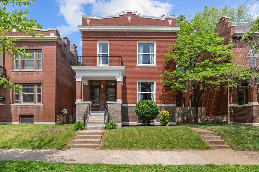 FANTASTIC 2-family in SHAW is a must see! 3 bed, 1 bath units.  Immaculate tuck-pointing, clean and well maintained units on a residential street - mid block to the park! Hardwood floors & trim, original stained glass, loads of natural light throughout, custom millwork, Four gorgeous fireplaces w/ intricate mantles and that Saint Louis Charm is offered in this property. The units have both had recent updates. Shared basement w. W/D hookups. Off-street parking, 2 car garage. Walking distance from Botanical Gardens, Tower Grove Park & short stroll to Fiddlehead Fern Café, Sasha's, Ice's Plain & Fancy & more. Close proximity to local universities & hospitals. This neighborhood has performed incredibly for investors with projected rents at $1650/unit. Both units already pass city occupancy and ready to go. This property is an excellent addition to any rental portfolio or perfect for a savvy house hacker! Schedule your tour today!