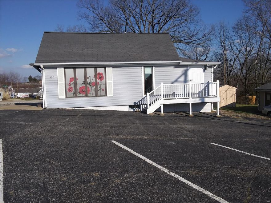 This is a Commercial Property on a corner lot in Old Town Eureka. There are 7 rooms, 1.5 baths, and 8 parking spaces. 5 spaces in front of the building and 3 on the side. There is also street parking. This building can be converted back to a two tenant building. A new AC unit was installed in 2019. The building is currently listed with the city as 116 N Central but will be changed to 120 N Central Ave. Location: City, Corner Location, Other