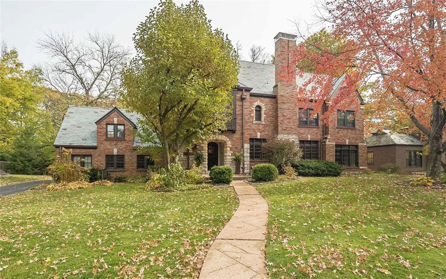 Exceptional location, award winning Clayton schools, recent designer updates & substantial price adjustment, make this a must see.   Enchanting home was built by artisans & boasts amenities found only in the finest homes.  Soaring ceilings & a circular staircase greet you in the oversized foyer.  Expansive living room with stately fireplace flows beautifully between the dining room & family area.  Dining room is sophisticated & sundrenched.  The inviting kitchen is ready for your inner gourmet chef & allows for guests and family to join in on meal preparation activities.  Breakfast room with natural light from the large windows and French doors, opens graciousely to the deck.  Master bedroom suite with his/her walkin closets, office & nicely appointed bath.  Two additional ensuite bedrooms on the 2nd floor feature updated baths & large closets.  The 3rd floor retreat has living area, 2 addional bedrooms and updated bath.  6th bedroom is ensuite & has private staircase. 2 Car garage. Additional Rooms: Mud Room