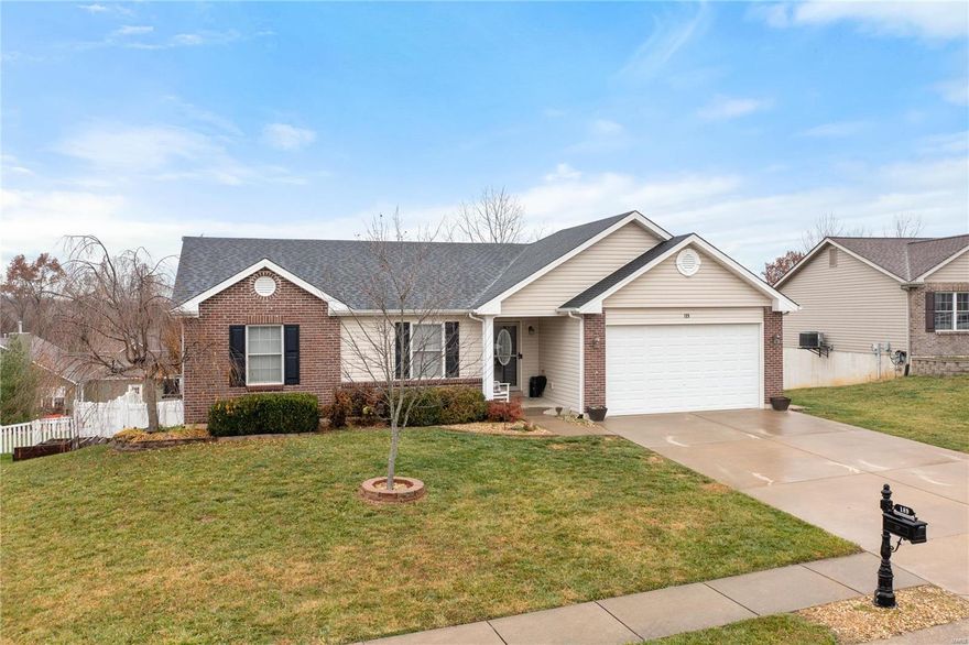 Welcome to this charming 4-bedroom ranch-style haven. From the airy great room to the generous bedrooms and versatile bonus spaces, this updated home unfolds to reveal its larger-than-expected interior. It boasts an inviting lower-level family room, perfect for gatherings and relaxation. The bonus room caters to your needs whether that is a 5th bedroom or home office. There's even a dedicated room for Fido. Step outside to the 48-foot stamped patio with built in fire pit—a true masterpiece designed for outdoor living and entertainment. There is also an outdoor kitchen area (grills not incl.) and a water feature. The vinyl privacy fenced yard ensures seclusion, creating a perfect backdrop for outdoor enjoyment. Completing this property is a practical and convenient storage shed ready to house your outdoor essentials. Don’t miss the chance to make this your haven—schedule a tour today.
