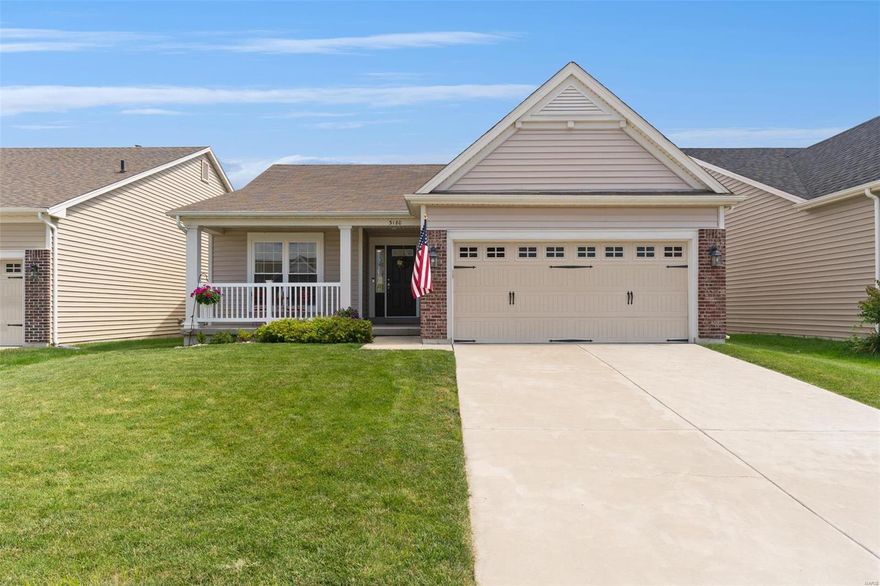 BRING US AN OFFER!!! LOCATION!!! LOCATION!!! This move- in ready, CLEAN ranch home is located less than 30 miles from Busch Stadium, Grafton IL, Augusta wine country and just a short walk or drive away from gorgeous lakes, sand beaches, rivers, scenic sunsets, shops, restaurants, market, boutiques and all of the famous concerts in New Town!!!  This home is ready to go and requires very little maintenance as this home is equipped with Pest Shield, in-ground sprinkler system and a newly sealed deck.  Enjoy and entertain in the bright and open main level or the large finished lower level equipped with an electric fireplace and a full bath for guests.  The vaulted ceilings, wood flooring and fresh paint really give it a bright and open feel.  Offering 3 bedrooms, 3 full baths, OVERSIZED 2 car garage and 2000+ sq ft all for under $300k! Don't wish and wait as this home will not last long!!  This has everything and more!!!