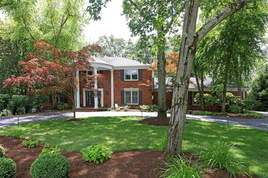 This spacious updated 5 BD, 1.5-story gem is on an acre private cul-de-sac site with a pool & hot tub and includes the Home Protection Plan.   Approx. 6,600 SF of living space on 3 levels in the Ladue School District.  Seller improvements total over $100,000 since 2016- including outdoor lighting system, and lower level gym/media area with sound system.  Notice the gourmet granite kitchen with Viking cooktop and double oven, and SubZero refrigerator.  The main floor master suite includes a walkout to a private deck plus a luxury bath. The upper level features 4 bedrooms plus three baths. The wonderful walkout lower level includes approx 1,700 SF with a 26’ x 23’ rec room, 20’ x 15’ playroom, 20’ x 13’ family/media room, 19’ x 17’ exercise room, 16’ x 15’ hobby room, kitchenette area, temperature controlled wine room plus a full bath.  Other amenities include three gas fireplaces, main floor laundry plus mudroom, wood floors, plantation shutters, built-in bookcases, & zoned HVAC. Additional Rooms: Wine Cellar