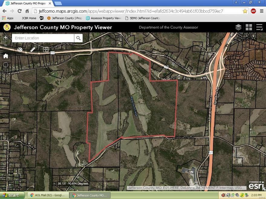 323 ACRE +/- WORKING FARM: SELLER MAY SUBDIVIDE (call for details). This Farm fronts on Hwy. 110 & also Armbruster County Road. Less than a mile from 4-lane Highway 67. Numerous old outbuildings & older home tucked in the middle for privacy. Haverstick Creek flows thru the Farm! Several Accesses to enter on Armbruster Road as well. Nice pond on back side of Farm. Several nice fields (pasture) with balance wooded. Public Water is available on Armbruster Road. Shown by appointment only. Call for more information. NOTE: This Listing is made up of 3 Tax Parcels. NOTE: Survey for 2 Parcels (322 Acres) is in Attachments. The 3rd Parcel is not part of the Survey. It is 1.1 Acres +/- and is located by the Highway 110 entrance. All 3 will be conveyed at closing.