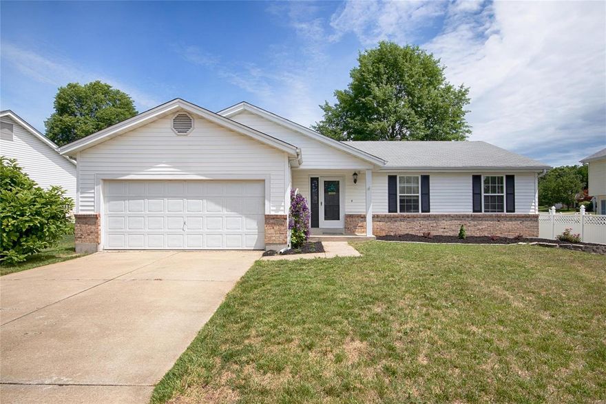 Thought you missed the spring market? No need to worry. Get settled in before the fall activities begin again. This vaulted 3 bedroom, 2 ½ bedroom ranch is move in ready. Great room with woodburning fireplace is spacious and open to the kitchen and breakfast room. Kitchen renovated May 2018 with new cabinetry, counters and stainless appliances. New carpet throughout (May 2018). Main floor laundry. 6 panel doors. Open staircase to professionally finished lower level with huge rec room.  Perfect spot to entertain guest with a wet bar, powder room and additional space to use as an office or game room. Oversized 2 car garage with storage/work area.  Fully fenced yard. Need it soon?  Closing as early as middle of July.