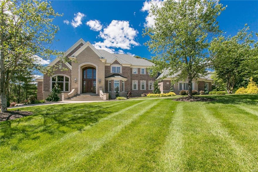 Magnificent Langeneckert luxury home (nearly 9,000 sq. ft) in Sunset Ridge: the most exclusive subdivisions in Sunset Hills. This pristine home features a 2-story grand foyer, special millwork, gleaming hardwood floors, gourmet granite kitchen w/ newer (2015) stainless appliances, breathtaking hearth room featuring floor-to-ceiling windows, fireplace & built-in bookshelves. Screened in porch allows you to enjoy the seasons & overlooks backyard oasis w/ professional/mature landscaping & pond. Main floor features elegant cherry wood library/den, formal dining, laundry room w/ ironing closet & beautiful Master BR suite. Master BA has heated floors, jet tub, his/hers vanities, closets & dressing area. Upstairs: enjoy 3 Jr. bedroom suites w/ full baths & sitting area. Fin. LL offers impressive additional living space: wet bar, game & media rooms, FP & opens to private covered patio. Oversized 4-car heated garage w/ LL access. Investor owned. MAKE AN OFFER! Lease Available.