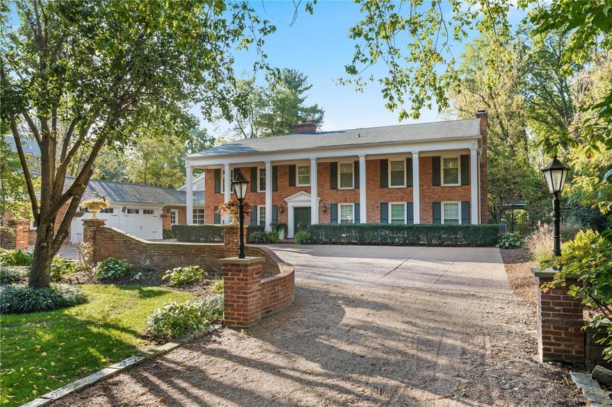 A tree-lined circle drive welcomes you to a 3/4 acre estate sitting far off the road in Ladue school district w/easy access to Lindbergh/Ballas/I64. Over the years this home has been added onto/up & more recently completely renovated w/premium finishes. Enormous rooms are complemented by hardwood flrs,stylish lighting & modern colors. High-end SS appliances including 48" dual fuel 6 burner dbl oven stove w/griddle,hood,built-in fridge,custom cabinets,stone counter & island in the kitchen that opens to a 2 story light-flooded Great Room w/one of the FIVE fireplaces. Both MAIN & 2nd flr Master Suites have sitting rooms w/fireplaces, lrg w-in closets,spa-like bathrooms & ext. access. Main flr laundry & a mudroom w/coat nook is off the 2 car garage which could fit 3+. Family/game room overlooks the indoor heated pool w/retractable kid-safe cover. Lushly landscaped fenced private backyard w/tiered patio,fire pit,gazebo & water features! New roof & garage doors,newer windows & many systems! Additional Rooms: Mud Room