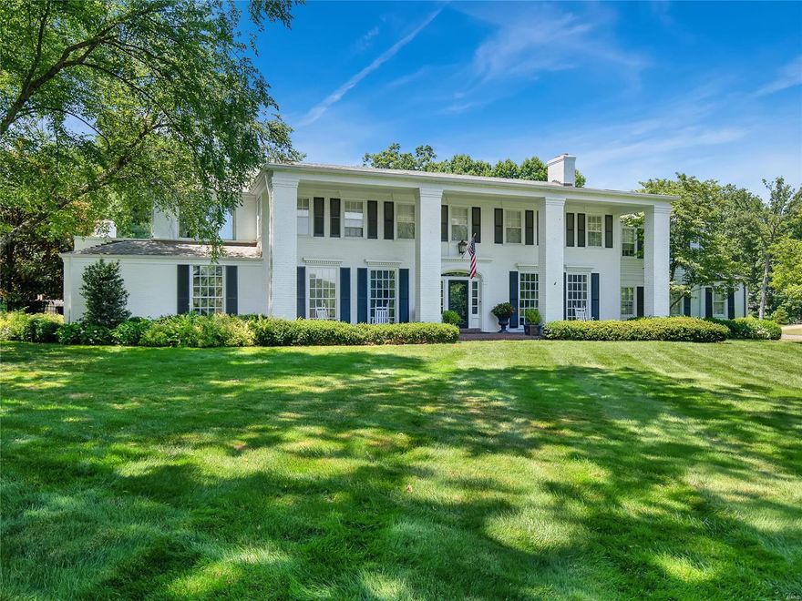 Elegant Frontenac colonial home located on a very private setting on more than an acre. You are welcomed by the exquisite formal living rm & dining rm both w/built-in bookshelves. The sizable kitchen is a chef's dream w/custom cabinetry, solid surfaces, high-end appliances, breakfast rm, butlers pantry, & mud rm. The amazing family rm offers a billiard rm, card rm, bar & newly added & attractive wine rm all perfect for entertaining. Upstairs you will find a luxurious master suite addition & bath w/double vanities, steam shower, tub, large 'his" & "her" closets, laundry & kitchenette. There are 4 additional beds, 3 full baths, a cute sun porch & 2nd flr laundry. The LL rec space is perfect for kids!  One of the BEST features is the magnificent back yard w/a covered porch, breathtaking pool w/waterfall, darling cabana & sweet pool bath.  In addition the home has lovely floors, 3 car garage, & extensive landscaping. What a special opportunity in sought after Countryside neighborhood. Additional Rooms: Mud Room, Wine Cellar