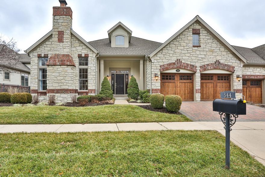 4Bed/3.5Bath Ranch style Villa shows an amazing amount of beauty w/an awe inspiring view of the Meadowbrook Country Club Golf Course. Fabulous open floor plan offers plenty of room for entertaining. Gorgeous interior reveals double crown molding, trey ceilings, 7 in. baseboards & marble like pillars. Spectacular Great Room boasts 12' ceiling w/lighted ceiling fan, built in bookshelves, marble gas fireplace & bay window. Stunning Kitchen exhibits granite counter tops, custom cabinets w/crown, under cabinet lighting, stone tile back splash, island & Breakfast Bar. Appliances include stainless steel built-in double oven, matching refrigerator & dishwasher along w/a gas cook top. Master Bedroom Suite features French doors, tray ceiling, lighted ceiling fan & bay window. Private Master Bath displays French doors, vanity w/double sink, soaking tub, shower, private commode area & huge walk-in closet. Lower Level unveils a Rec Room, two Bedrooms, Full Bath, Workshop w/utility sink & workbench Additional Rooms: Workshop/Hobby Area Location: Other, Suburban