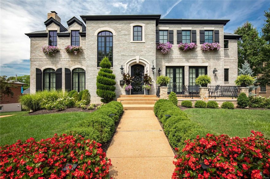 Sophisticated living blends with European countryside ambiance, only steps away from Clayton’s fine amenities.  This recently designed custom home with it’s one of a kind finishes would be an opportunity anywhere but most especially in this prime and exclusive community. For those looking to scale up or right size, the stone details and beamed accents are authentic compliments to the select natural appointments that are integral to the home. 6623 sq ft of living space!  Magnificent greatroom, superb kitchen with artisan details and , sumptuous master suite and a warm,  casual yet impressive finished walkout lower level. 4 bedrooms, 3 full 3 ½ baths, elevator, wine cellar,4 has fireplaces,  2 car rear entry garage. Level lot & property designed and landscaped  by Poynter. Expansive outdoor terrace & deck for entertaining. You will not have to sacrifice any of your wish list, this Mid town masterpiece has it all!