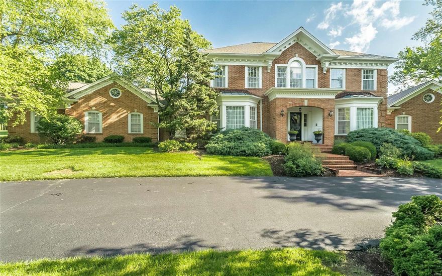 Welcome to this beautifully designed 1.5 story brick home situated on a level 1.38 acres perfect for adding a pool! With almost 5000 square feet, this custom Higginbotham home features a main entry foyer and staircase, formal living and dining rooms, a family room that has a full window view of the backyard, gorgeous built-in book cases, fireplace and wet bar. There is also a separate sunroom that offers a panoramic view as well; large over-sized kitchen with Center Island, breakfast room, large laundry room with a ½ bath. There is a beautiful all wood paneled Den with see-through fireplace. The Master bedroom suite has a full master bath and two separate walk-in closets. There are 4 bedrooms upstairs with 2 Jack and Jill bathrooms. The lower level has a large recreation/family room with fireplace, large master bedroom suite with walk-in closet and walkout door. This home is waiting for someone to put his or her own personal touch to and make it into a fabulous Town & Country retreat! Additional Rooms: Sun Room