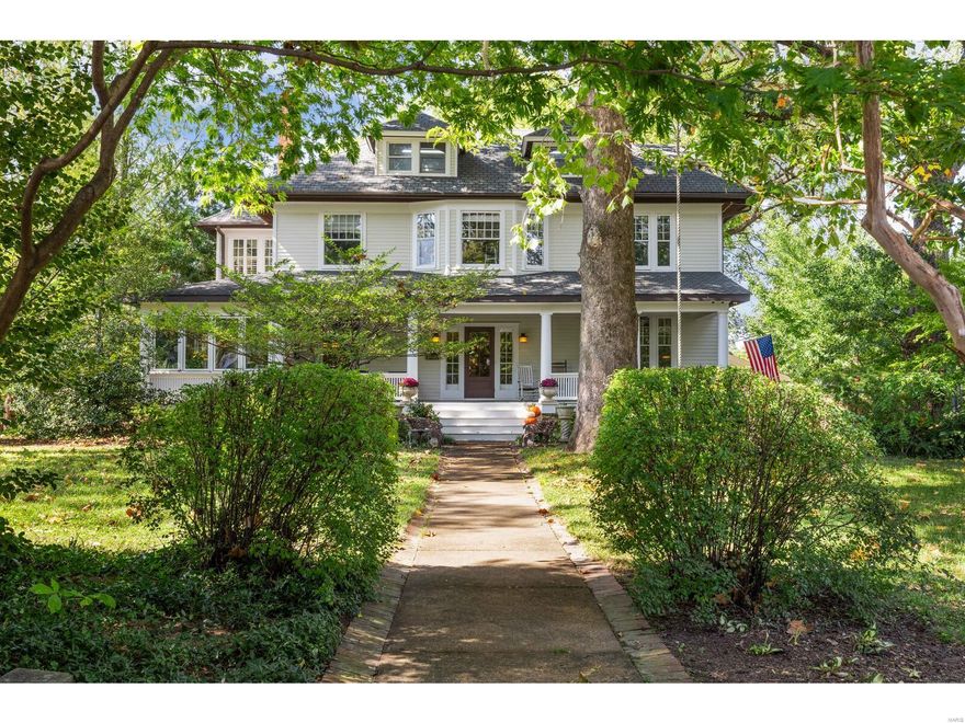 Nestled in the heart of Webster Groves, 301 Bompart is a true Webster Park gem, framed by magnificent trees and boasting a sprawling covered porch that welcomes you home. This stunning residence has been flawlessly updated to incorporate today’s desired features while preserving its historic integrity and showcasing exquisite craftsmanship from a bygone era. Inviting front foyer with its impressive, ornate wooden staircase. The gorgeous craftsman kitchen features custom cabinetry, butler's pantry, and top-of-the-line appliances: TWO integrated Sub Zero refrigerators and TWO Viking ovens! Upstairs you will find 4 bedrooms and updated bathrooms. 3rd floor features a huge multipurpose room. Additional highlights include mudroom, office, 2nd floor laundry, pub room, heated flooring, partially finished basement, composite decking. Houses like this are certainly a rare opportunity! Additional Rooms: Mud Room, Sun Room