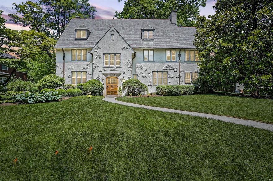 Welcome to 3 Southmoor Drive, a stunning 3-story home offering 5 bedrooms, 4 full baths, & 2 half baths. Boasting one of the best backyards in Clayton, this property features beautifully landscaped grounds & spacious patio perfect for outdoor gatherings. The inviting foyer opens to a grand living room w/ cozy fireplace, while the adjacent dining room, flooded w/ natural light, is perfect for entertaining. The chef's kitchen features SS appliances & breakfast nook. An office w/ built-in shelves complete the main level. Upstairs, the second floor hosts a primary suite w/ walk-in closet & plush en-suite bath, plus 2 additional bedrooms & full bath. The 3rd floor presents 2 dreamy bedroom suites. The lower level boasts a family room, bar, & ample storage. The beautiful exterior includes an attached rear 2-car garage. With hardwood floors, custom cabinetry, high-end finishes, & modern HVAC systems, this home blends classic charm w/ modern amenities, offering both elegance & practicality!