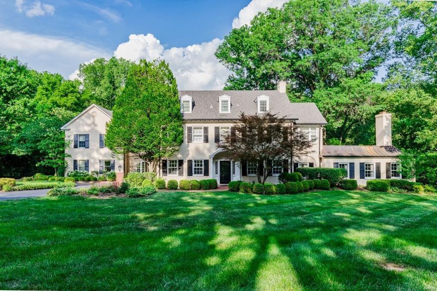 Stunning 6bd/9bth 3stry on 1.12acre park-like lot in prestigious Hampton Park. 8200+sqft of living spc. Charming Foyer w/curved archways leads to formal Dining Rm w/built-ins;spacious Living Rm w/gas fireplc & built-ins;coffered Family Rm w/fantastic brick archways, Wetbar&gas fireplc;lovely Kitchen w/granite;Breakfast Rm;Powder Rm, 2nd Family Rm w/its own Powder Rm&Full Bath for pool. 2nd flr finds wonderful Master Ste w/His & Her Full Bths & beautiful built-ins;Office w/built-in desk;2 more Bdrms sharing Full Bth; Au Pair Ste w/Kitchenette & Full Bth & Laundry Rm. 3rd flr has 2Bdrms & Full Bth. Finished LL w/Rec Rm, Wetbar & Powder Rm. New Roof(2018) and clear Richmond Heights Occupancy! Detailed millwork, 4-zoned HVAC, circle drive, newly painted exterior, newly sealed driveway, irrigation system, alarm, oversized 3car garage, professional landscaping, huge brick patio & inground pool. Just 10minute walk to Downtown Clayton & short drive Wash-U, Forest Park, hospitals & airport.