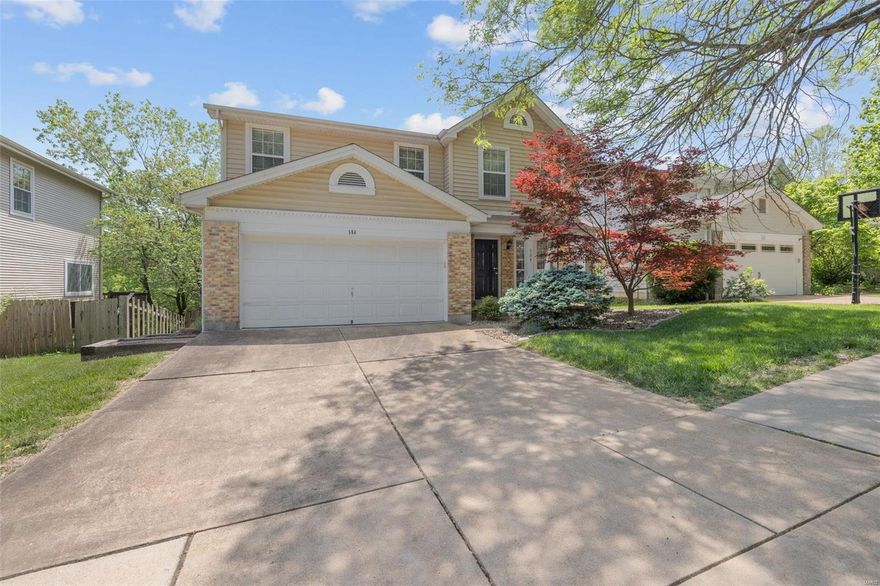 WELCOME to this beautiful 2 story located in the coveted Parkway School District! This spacious home offers 2200+ sq ft of living space and a private fenced in back yard. The main level features an open floor plan with gas fireplace, hardwood floors, a conveniently located main level laundry, and large eat in kitchen with maple cabinets and stainless-steel appliances. The upper level features an expansive master suite with hardwood floors, walk in closet and remodeled master bath with large walk-in shower and double bowl adult high vanity. The finished walk out lower-level features ceramic tile flooring, additional 1/2 bath and sliding glass door to the large patio. This is simply the perfect mix of convenient location, excellent schools and spacious living. Schedule your private showing today!