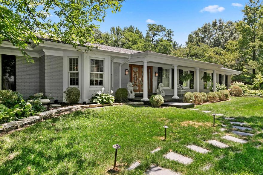 Significant price reduction on this fine Frontenac estate. Exterior boasts painted brick with black granite shutters, solid stone porch and walk.  Glass double door entry way welcomes you into this palatial home.  Truly open floor plan with stone and hardwood flooring throughout most of the main living area. Glass atrium and skylights flood the home with natural light.  Kitchen with breakfast bar is open for guests and family with Viking Professional Stainless Steel appliances, custom cabinetry, butler's panty with an abundance of storage.  Master bedroom ensuite is covered in carrara marble with separate shower and walk in closet.  Two main floor bedrooms with jack and jill bathroom. Lower level has bedroom and full bathroom with Italian granite.  Custom bar with granite top.  Recreation room is perfect for entertaining. Secret cigar has its own ventilation and heated flooring. Inground pool with extensive landscaping, fruit and raised beds. Plans for an approved addition available. Additional Rooms: Sun Room, Wine Cellar