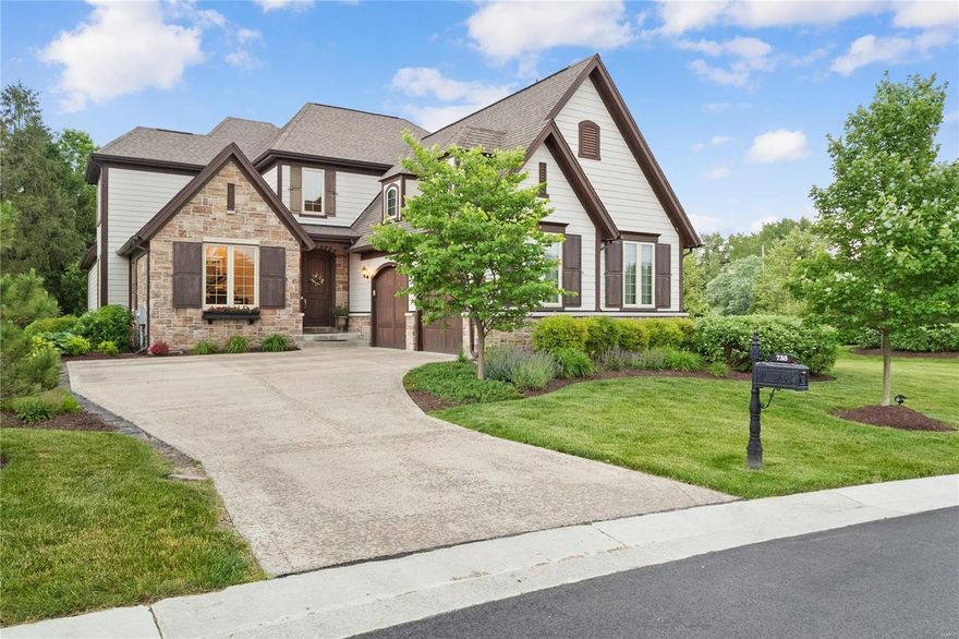 This stunning display home w/Designer interior, features high-end finishes & is situated on a superior lot which backs to secluded unbuildable common ground! OVER 4,600 SF of Low maintenance living w/All inclusive landscaping, maintenance & snow removal for a care free lifestyle. This distinctive Naples inspired plan includes 2-story Foyer & Great Room, Gourmet Kitchen w/stacked cabinetry/quartz countertops, Dining Room, Butlers Pantry, expanded 1st floor Owners Suite w/vertical Spa, Walk-in closets, hardwoods throughout 1st floor. Two BRs separated by Jack-n-Jill bath on 2nd floor plus flexible bonus room. Beautifully finished lower level includes  Family Room, Game area, Wet Bar, Bedroom, Bathroom & Exercise room. Situated within miles of shopping, dining & entertainment - Ladue school district. This home is a must see. Enjoy a rare combination of luxury, convenience, & lifestyle... Make your appointment today! Duplicate listing of 310247-PRICE ADJUSTMENT Location: Detached