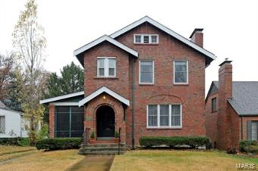 Located in popular Bel Nor Subdivision(across from UMSL campus), this lovely 3 bedroom, 1.5 bath offers a formal living room with fireplace flanked by beautiful stained leaded glass windows, a large formal dining room, kitchen AND a first floor sunroom that provides a casual first floor family room type area.  You will also enjoy the wonderful 18x17 screened in porch that is accessed from the front hall.  Look for several other stained glass windows that accent the house like on the staircase and in the upstairs bath. The roof is newer, the full bath was totally renovated.  There are  9' ceilings and beautiful hardwood floors and woodwork throughout the house.  There is a cedar closet.  The LL is not finished but it is cleverly set up for recreational area. Just a short walk to UMSL and very close to the Metrolink. Just waiting for you to call it home!
