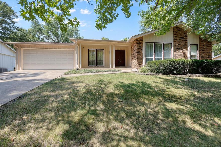 Looking for a home in Ballwin? this is it! A well maintained ranch style home with great curb appeal and only 1 owner since 1976. This 4 bedroom 3 full bath home has great potential for easy improvement! A finished basement with tons of storage space, 2 car garage, large backyard and brand new water heater. This is the one for you! This home is being sold As-Is, and will only be accepting special sales contracts.