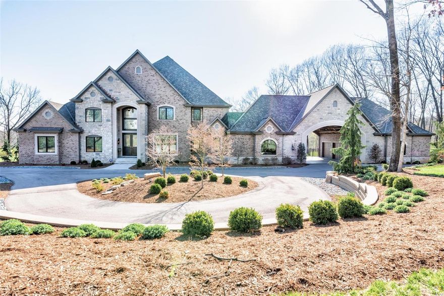 Stunning 4 Bed 7 Bath estate on 3.49 acres in Huntleigh. Features throughout: 10'+ ceiling heights, exotic grade granite, California Closets, 8' solid core doors, open floor plan, walnut floors & 4 gorgeous fireplaces. Control-4 operated Smart Home - lighting, AV, heat, garage doors & security.  Sub-Zero & Wolf, appliances. Exquisite Officine Gullo range.  Lower Level bar-2 big screen TVs, Subzero bev center, 2 beer refrigerators, ice maker, dishwasher drawers. HVAC ultra-quiet, high efficiency, dehumidifier & humidifier. Two 3-car, heated garages. Custom mahogany front & wine cellar doors w handmade beveled diamond glass. 3 laundry rooms, custom 1200 bottle wine cellar w chiller. Vault/Safe Room w 12” concrete & fireproof door. Gunite pool & spa w swim up bar, 2 fire bowls & waterfall. 22' outdoor pavilion w full kitchen-Subzero fridge, Wolf grill w rotisserie, ss storage, sink & ice maker. Custom A/V system-pool sound system inc 14 h-ifi speakers & 3 inground subwoofers. Additional Rooms: Wine Cellar