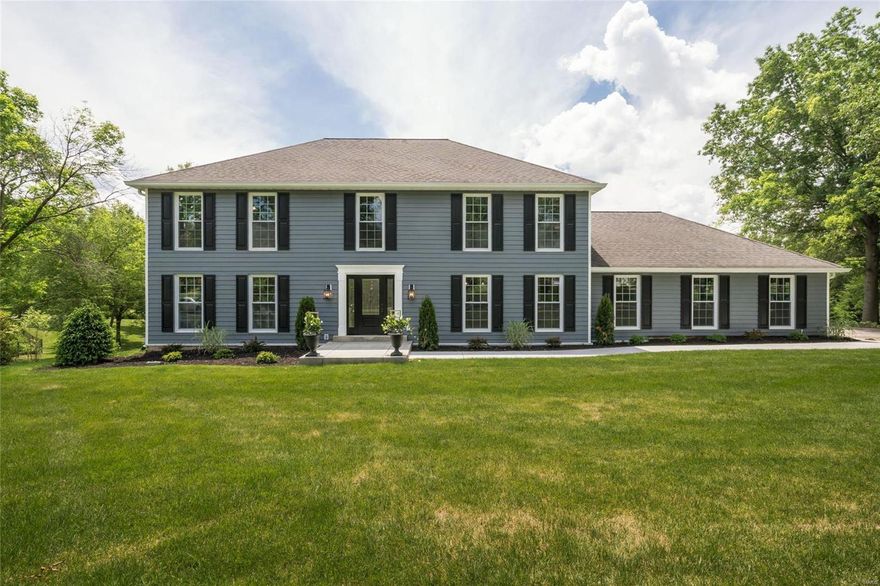 Don’t miss this amazing opportunity to own a fully renovated home in Town & Country on a 1-acre lot, private cul de sac, just steps from Queeny park. The two-story center floor plan home has been updated with the discriminating buyer in mind. Redesigned into an open concept, the light filled home features hardwood floors throughout the main floor and is sure to impress. The spacious kitchen features bright white, shaker cabinetry, quartz countertops, Thermador appliances, a huge center island, dual dishwashers, 6 burner gas stove - a true chef’s kitchen.  The generous master suite includes a walk-in closet, gorgeous master bath with oversized shower, separate tub, and double sinks. Three additional bedrooms, one with its private bath, hall bath, and 2nd floor laundry round out the second level. The walk out lower-level features and additional 1,500 sq feet of living space, fireplace & full bath.