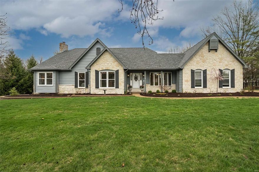 JUST IN TIME FOR SUMMER 2022!  Imagine swimming in the deep 11 ft saltwater pool with water fall, grilling dinner, then sitting with your favorite drink, watching the ducks on the pond and the sun slowly setting.  This 5bd/4 bath beauty is exceptional for the West County buyer looking for elegance, a refreshing lifestyle and ease of commuting to highways, airports, and shopping.  Located just 2 minutes off of Clarkson at Wilson Road, this home has been completely remodeled and updated by the current owners who spared no expense to create a truly amazing retreat.  Hardwood floors dominate the Main Floor which features 4 large bedrooms and views of the pool, pond and screened porch areas.  Four gas-log fireplaces bring ambiance and warmth, while sunshine floods in through large framed windows. Fin walk-out LL w Bdrm, Bath and full Kitchen. Over 4,000 sf of finished living space and the feeling that you have stepped into some faraway retreat, you will be hooked the moment you step inside!