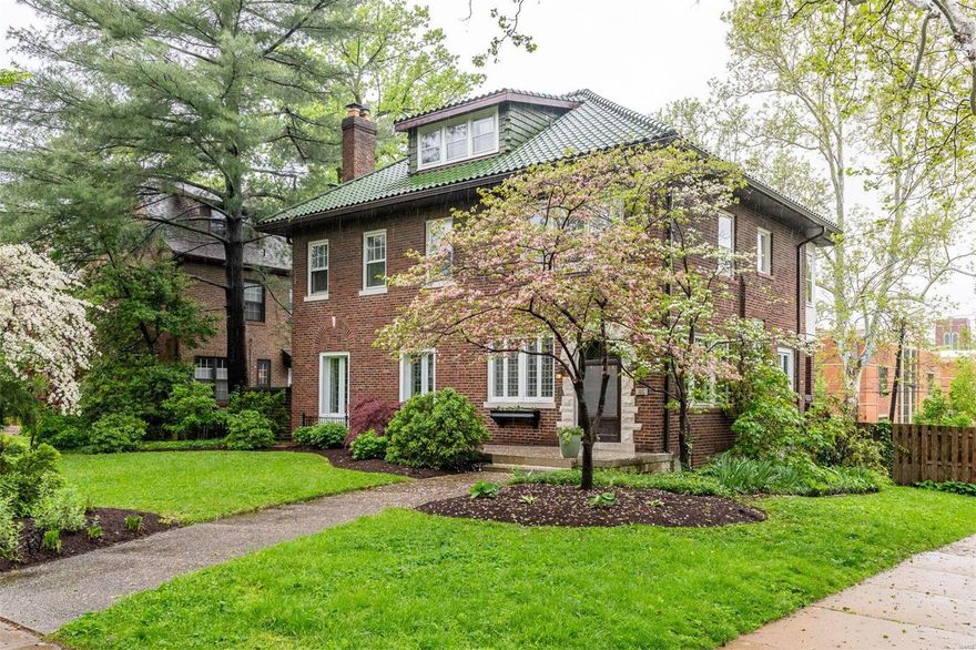 Tasteful & timeless this home is a true representation of Clayton’s architectural significance. A gracious entry foyer opens to a cozy living room w/ double height leaded glass windows & gas fireplace that leads directly to a beautiful formal dining room. Positioned to take advantage of northwestern natural light, the family room boasts stunning terrazzo floors & a wall of built-in bookcases. A spacious office & half guest bath are adjacent to the family area. Nearby an eat-in kitchen connects to the back gardens & deck making it a breeze to entertain guests at backyard gatherings. On the 2nd floor, you'll find a master bedroom ensuite, large master walk-in closet, 2 more bedrooms, & a vintage full hall bath. A large bedroom ensuite & extra attic storage finish the third floor. Meticulous maintenance is showcased in a new glazed clay tile roof, gutters, downspouts & new custom cedar multi-level deck. Walkable to Demun Restaurants, Ice Creamery, Wine Bar, Coffee Shop and Boutiques.
