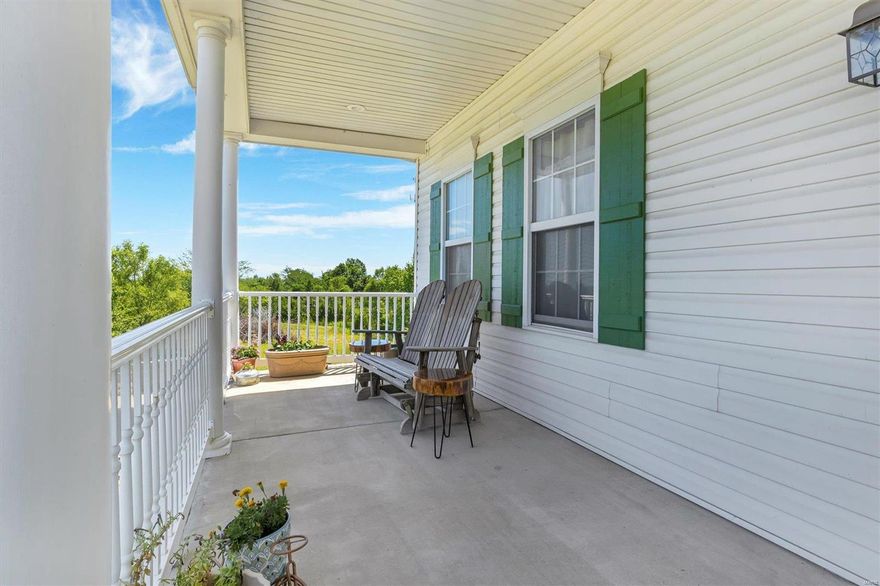 Welcome to Koko Beach where you are sure to be WOW'd with a spectacular view of the Bourbeuse Valley! This stately home has curb appeal galore with a front porch inviting you to "sit a while" and enjoy the breeze. Starting w/ 5 bedrooms & 3 1/2 baths, 3 car garage, the list is endless w/ perks! Enter the ample foyer leading to the home office or convert it to a dining room. The thoughtful floorplan begins w/ the great room that includes a cathedral ceiling & plenty of windows offering natural light & a fireplace. Enjoy the spacious kitchen/breakfast room w/ TONS of counter and cabinet space and stainless steel appliances. Main floor primary ensuite with his and her walk-in closets! Smart home equipped including updated HVAC & water heater. Beautiful maintenance-free deck where you can see showstopping views! Close to dining and shopping! Make an appointment today! Additional Rooms: Mud Room