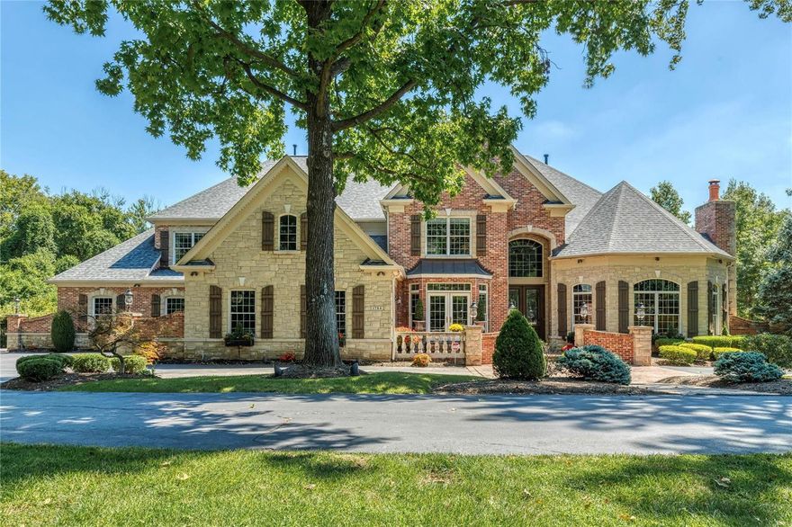 Magnificent 8700 sf European-inspired Estate home! 2-Sty travertine marble foyer highlighted by dramatic curved staircase leads to library-paneled study with fireplace, elegant dining room framed by arched entryways & stunning great room with wet bar, floor-to-ceiling fireplace flanked by built-in bookcases & 2-sty bow window. Designer kitchen with 42” white cabinetry, granite countertops, commercial grade appliances & butler’s pantry adjoins breakfast room that opens to deck & hearth room with brick & stone fireplace. Coffered master bedroom suite combines the enjoyment of a marble fireplace with beautifully appointed bath, sitting room & private deck. Front & rear staircases access 4 additional ensuite bedrooms & loft room. Lower Lev includes recreation room with wet bar, game room, family room, workout room with sauna & full bath. Situated on a 1.2-ac lot with resort style pool with waterfall, slide & spa, bocce ball court & pavilion with granite swim up bar & full-height fireplace.