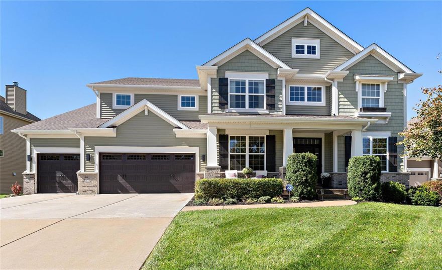 Welcome to this beautiful 2-story home in Wildwood, just 9 years old, offering over 5,000 sq ft of luxurious living space on a near half-acre level lot. The main level features hardwood floors throughout, a dedicated home office, a formal dining room, and a spacious living room. The gourmet kitchen boasts stainless steel appliances, a large center island, and a walk-in pantry. Upstairs, the primary suite offers a spa-like bathroom with dual vanities, a soaking tub, separate shower, and two walk-in closets. Also upstairs are three generously sized bedrooms, two bathrooms, a large laundry room, and a second living area perfect for relaxation. The finished walkout basement is an entertainer’s dream with a wet bar, recreation room, an additional bedroom, and a full bath. A 3-car garage and beautifully landscaped yard complete this amazing home!