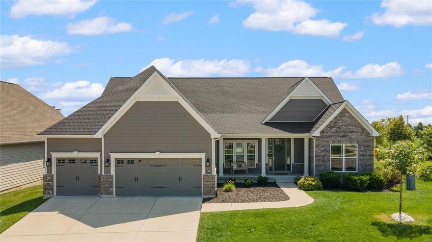 Built in 2020, this beautifully maintained home boasts an elegant open floor plan, vaulted ceilings, gleaming hardwood floors and a wall of windows in the great room that overlooks the luxurious pool. The kitchen is a chef's dream, equipped with granite countertops, stainless steel appliances, double oven, & breakfast bar. Adjacent to the kitchen is the hearth room, featuring a stone gas fireplace with walkout access to the back yard. This stunning ranch features 4 bedrooms & 3.5 bathrooms, including a finished basement offering a spacious rec room, bedroom & gorgeous full bathroom, perfect for accommodating guests. Recessed lighting throughout the home creates a modern and elegant ambiance. The primary bedroom features a luxurious bathroom with a separate tub and shower and a walk-in closet offering ample storage space. Located in a desirable community of Wildwood that's close to restaurants & shopping! Don't miss the opportunity to own this beautiful home! Additional Rooms: Mud Room