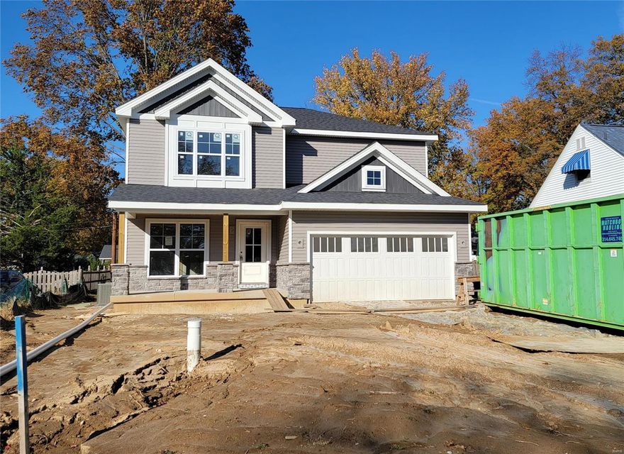 Located on one of Kirkwood’s favorite streets, this Custom New Home will be completed just in time for New Year’s! Gorgeous detailing throughout this 3500 +/- sq ft home w/hardwood floors, 9ft ceilings, custom millwork & family friendly floorplan. The entry foyer & living rm feature signature wainscotting; 5” white oak flooring & crown molding extend throughout the main level & Primary Bedrm. Anchoring the open family rm/kitchen/dining area is a floor to ceiling stone FP. The 8ft island ensures there’s plenty of room to gather in your favorite spot, the kitchen! Beautiful white & grey cabinets, quartz counters, full appliance package & a huge walk-in pantry will delight every home chef! The primary suite includes soaking tub, sep shower & custom walk-in closet. The lower level offers a Huge media room w/9’ ceilings, a 5th bedrm/office & full bath. The 18x12ft covered patio provides the Perfect Outdoor Retreat! Available for preview appt’s this weekend, 11/4-5. Target completion 12/20.