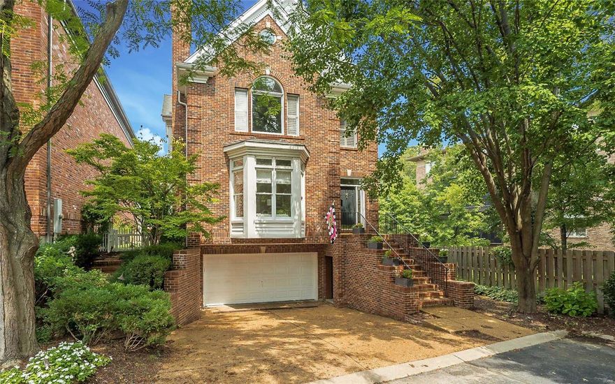 At the end of a tree lined lane, this elegant yet casual updated 3 bed, 4.5 bath home offers privacy and proximity with exceptional outside entertaining spaces. The entry foyer opens to the living room with bay window, fireplace, bookcases and lovely moldings. The dining room leads to the butler’s pantry with wine bar and walk in pantry.  Newer white kitchen with granite, new appliances, breakfast bar, desk and breakfast room with bay adjoin the family room and sunny study with access to the private deck. Upstairs you will find the serene master suite with vaulted ceiling, updated bath and walk in closet.  Two other bedroom en suites and laundry complete the 2nd floor.  A handsome elevator takes you to all 3 levels.  Downstairs is the full walk out lower level with full bath, exercise room which could be 4th bedroom and 3 car garage.  The present owners installed the latest “Syn Lawn”, a hardscape patio, a secret garden and sprinkler system giving the home a maintenance free yard.