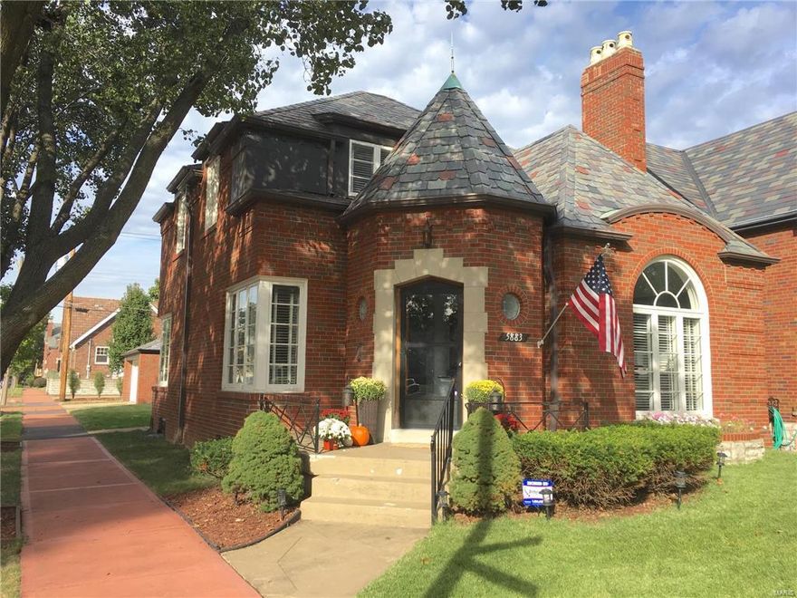 St. Louis Hills 1939 unique brick home for sale for the only the 2nd time in 80 years. Open concept, completely updated spacious kitchen flowing with marble countertops and backsplash. Eat in kitchen peninsula countertop, and stainless appliances make this kitchen a dream for anyone.  Rare to find rooms this large in south city, but the 2090 sq. foot home makes it happen. Wood burning fireplace, restored bathrooms with the original look from 1939, dual HVAC units, vaulted living room ceiling, original Casement Windows recently restored paired with interior storm windows makes them very efficient. The home also features a 2 car garage, slate roof, bamboo flooring to match upstairs flooring, a full basement with plenty of head clearance due to the fact the sub floors are CONCRETE! A second partial basement allows for even more storage. Perfect mix of old and new without any awkward compromises. Showings to start 1/20 10-3, Open House 1-4 on Sunday, offers to be accepted after open house.